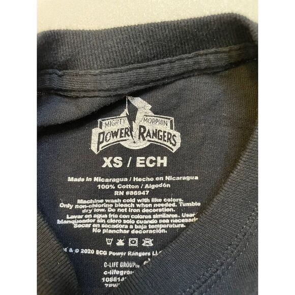 Power Rangers Graphic T-shirt Women XS Black Long Sleeve - Picture 4 of 5